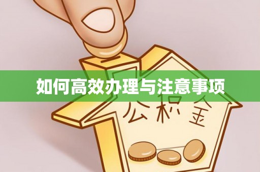 梅列如何高效办理与注意事项