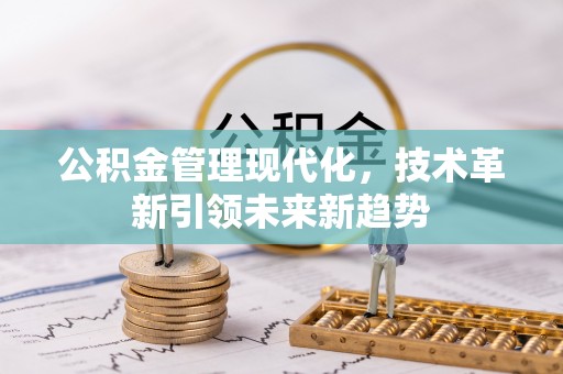 梅列公积金管理现代化，技术革新引领未来新趋势