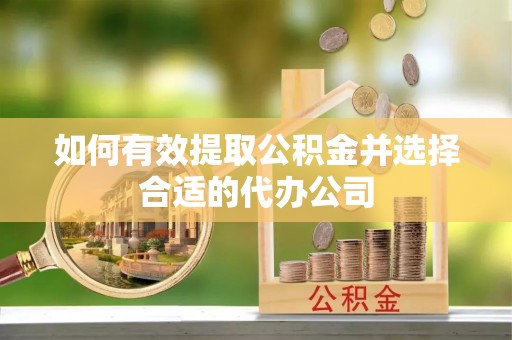 梅列如何有效提取公积金并选择合适的代办公司